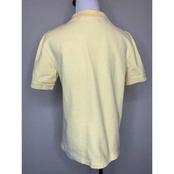 Pale Yellow Y2K Polo Shirt Sz Medium Croft & Barrow - Picture 7 of 9